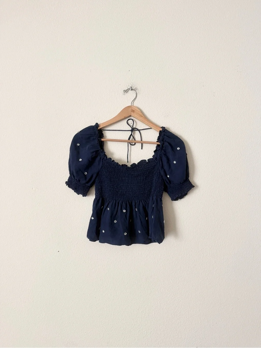 Hill House SMALL Jewel Jammie tank pants set in navy rhinestone